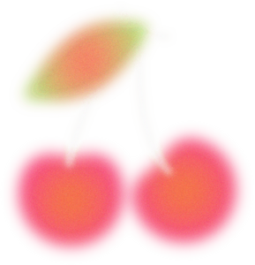 Blurry Glowing Gradient Cherries 