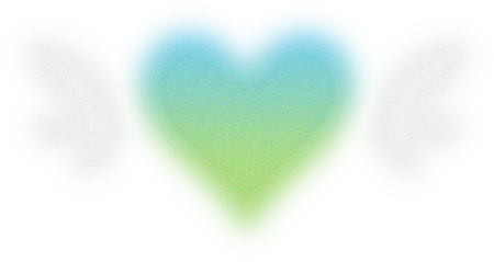 Buildable Abstract Glowing Gradient Aura Flying Heart