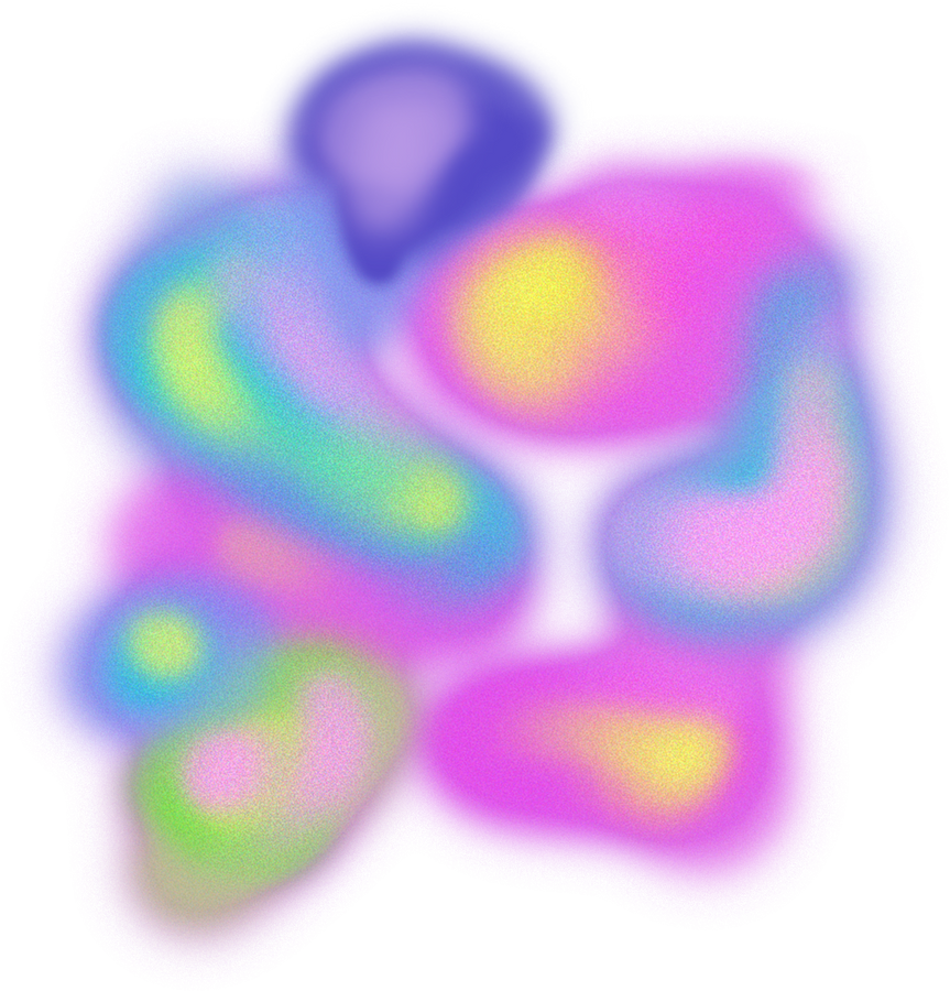 Dreamy Airbrushed Gradient Abstract Blobs
